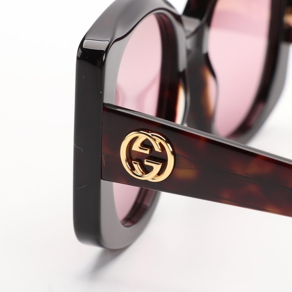 Gucci GG1257S Havana Red Square Sunglasses with Case - Picture 7 of 16